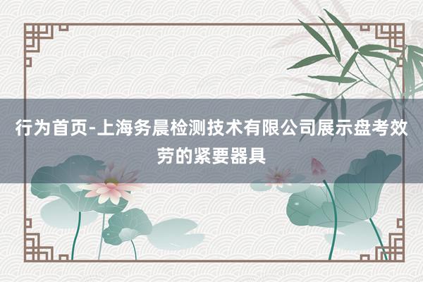 行为首页-上海务晨检测技术有限公司展示盘考效劳的紧要器具